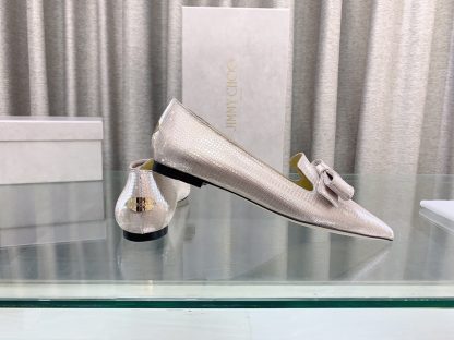 Jimmy Choo stylish and elegant glitter flat shoes - Image 6
