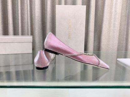 Jimmy Choo stylish and elegant glitter flat shoes - Image 6