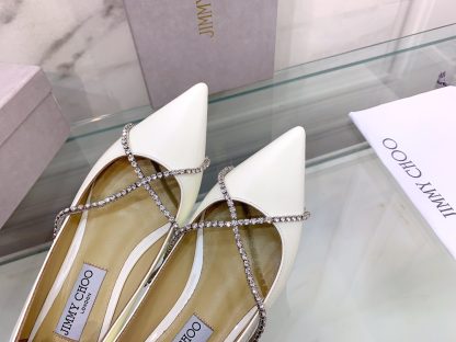 Jimmy Choo rhinestone chain pointed toe flats - Image 6