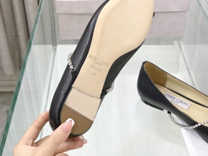 Jimmy Choo rhinestone chain pointed toe flats - Image 6
