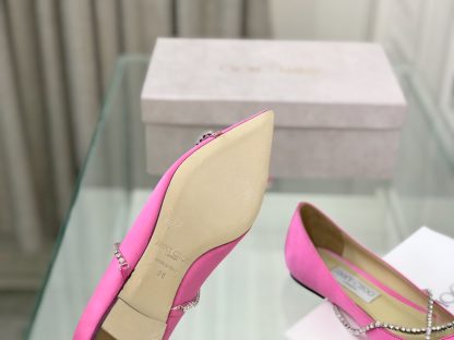 Jimmy Choo rhinestone chain pointed toe flats - Image 6