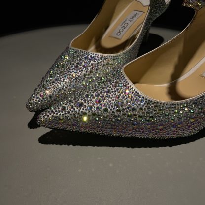 Jimmy Choo pointed toe high heel crystal shoes - Image 6