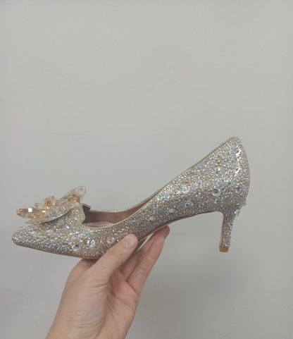 Jimmy Choo gold crystal high heels - Image 6