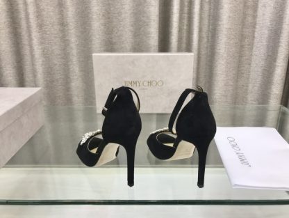 Jimmy Choo classic diamond buckle fashionable high-heeled sandals - Image 6
