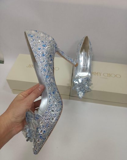 Jimmy Choo blue crystal shoes high heels - Image 6