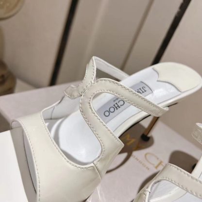 Jimmy Choo Fashion White Temperament Sandals High Heels - Image 6