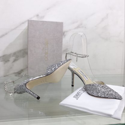 Jimmy Choo crystal chain high heels - Image 6