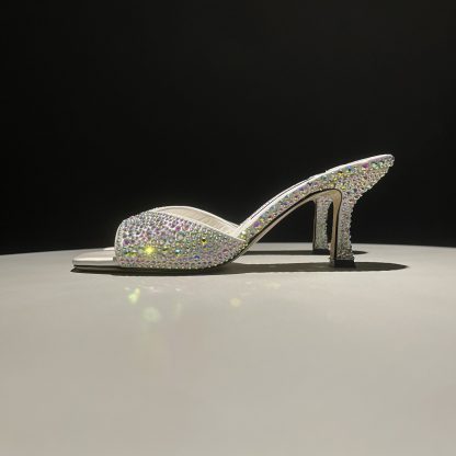 Jimmy Choo rhinestone gradient champagne high heels - Image 6