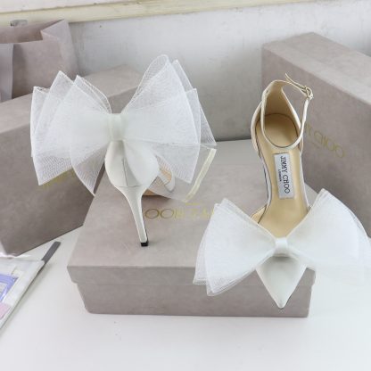 Jimmy Choo mesh bow high heels - Image 6