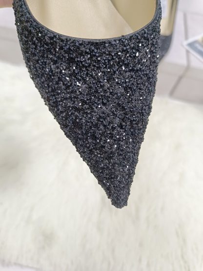 Jimmy Choo glittering black diamond high heels - Image 6