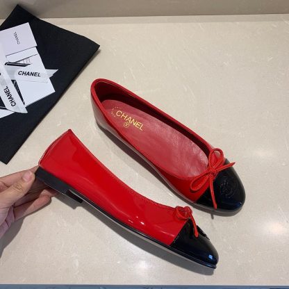 Chanel fashion item red elegant and exquisite ballet shoes - Image 6