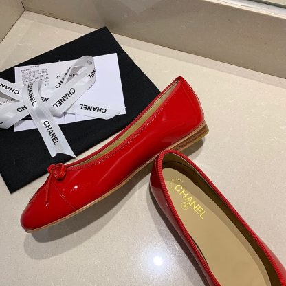Chanel fashion items pure red elegant and exquisite ballet shoes - Image 6