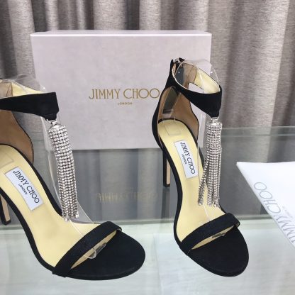 Jimmy Choo new style one-strap tassel embellished high heels - Image 6