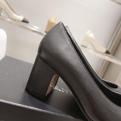 Chanel new classic thick heel retro round toe shoes heel height 6.5cm - Image 6