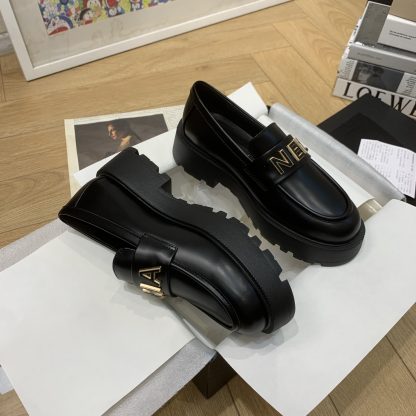 Chanel autumn and winter new black retro small round toe shoes heel height 4.5cm - Image 6