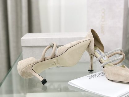 Jimmy Choo New Hollow Out Rhinestone High Heels - Image 6