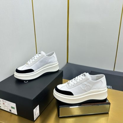 Chanel white with a touch of black casual versatile sports shoes - Image 6
