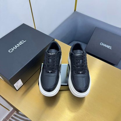 Chanel pure black casual versatile sports shoes - Image 6