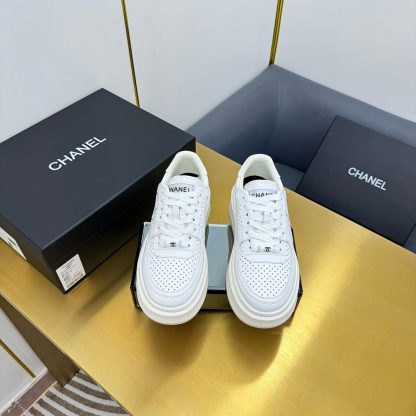 Chanel pure white casual versatile sneakers - Image 6