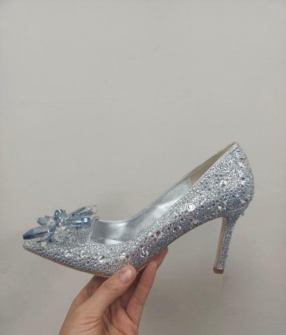 Jimmy Choo silver crystal high heels - Image 6