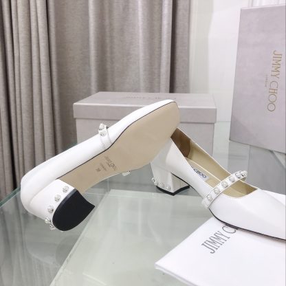Jimmy Choo pearl rivet vintage block heel high heels - Image 6