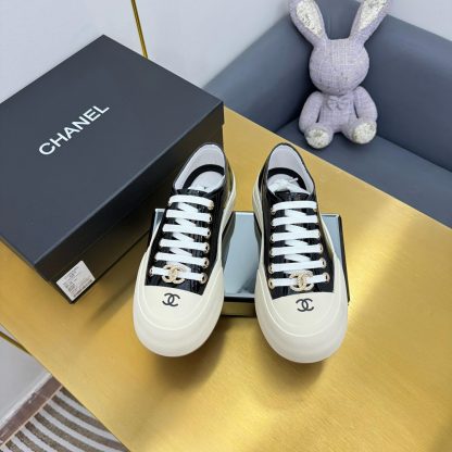 Chanel 2025 biscuit shoes black versatile fashion casual sports shoes - Image 6