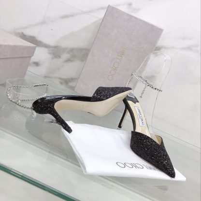 Jimmy Choo crystal chain high heels - Image 6
