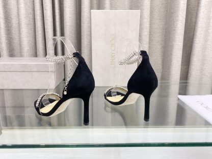 Jimmy Choo rhinestone chain high heels - Image 6