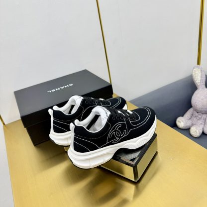 Chanel black classic sports versatile couple style dad shoes - Image 6