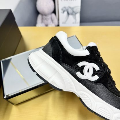 Chanel black classic breathable casual shoes for men and women - Image 6