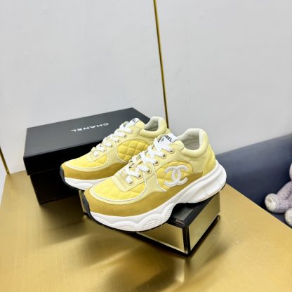 Chanel yellow classic sports casual shoes for men and women - Image 6