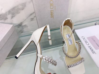 Jimmy Choo new style stiletto heeled back bag diamond chain sandals high heels - Image 6