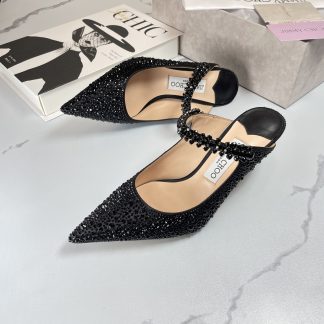 Jimmy Choo diamond black high heels