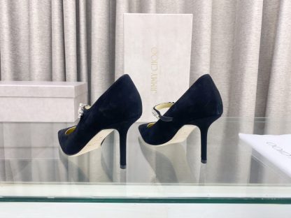 Jimmy Choo one-strap rhinestone pointed high heels - Image 6