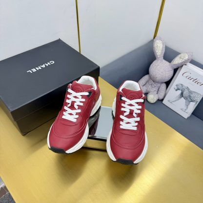 Chanel red classic sports casual shoes for men and women - Image 6