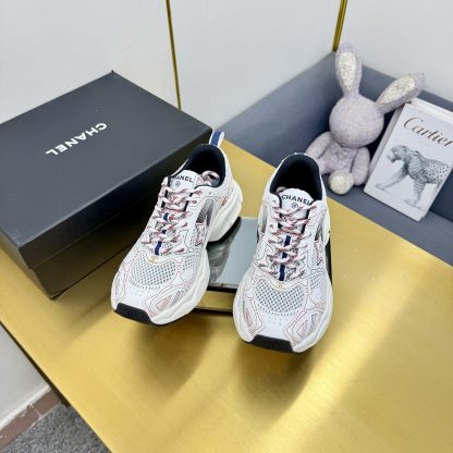 Chanel men's and women's couple's white, black and red classic breathable casual dad shoes - Image 6