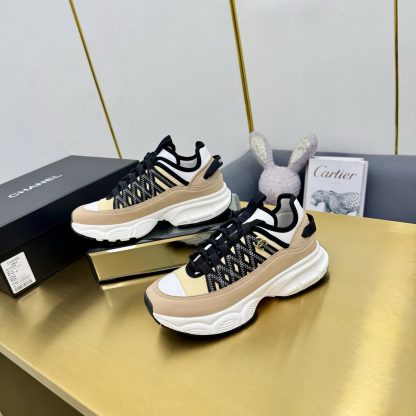 Chanel men's and women's couple's brown and black classic sports casual dad shoes - Image 6