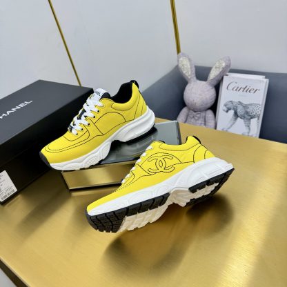 Chanel yellow casual shoes for men and women - Image 6