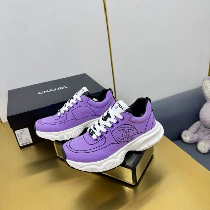 Chanel purple casual shoes for men and women - Image 6