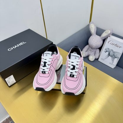 Chanel unisex couple pink casual dad shoes - Image 5