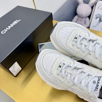 Chanel unisex couple's off-white casual shoes - Image 6