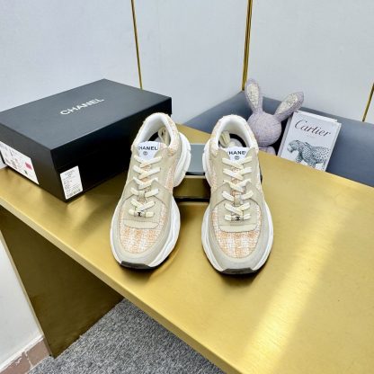 Chanel unisex couple's apricot with orange casual dad shoes - Image 6