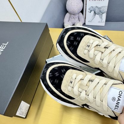 Chanel unisex couple's black with apricot casual dad shoes - Image 6