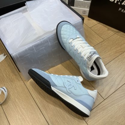 Chanel light blue versatile casual sneakers - Image 6