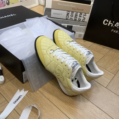 Chanel light yellow versatile casual sneakers - Image 6