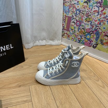 Chanel New Comfort Blue Mid-Boots - Image 6