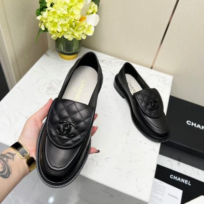 Chanel early spring black matte new lady temperament loafers - Image 6