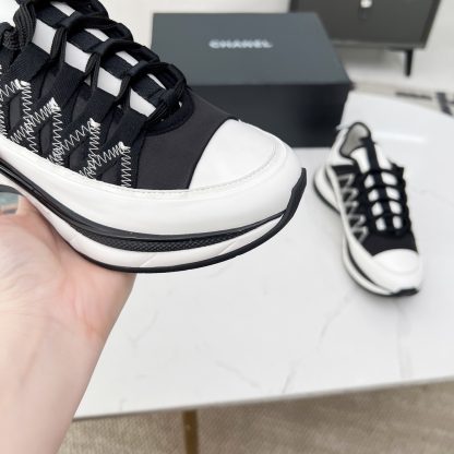 Chanel Spring and Autumn Super Durable White and Black Casual Shoes - Image 6