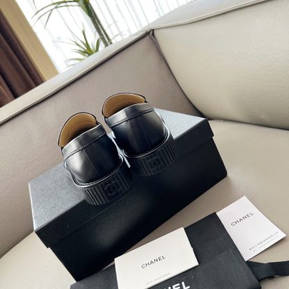 Chanel Early Spring Dance Shoes Series Black Small Round Head Retro Loafers - Image 6