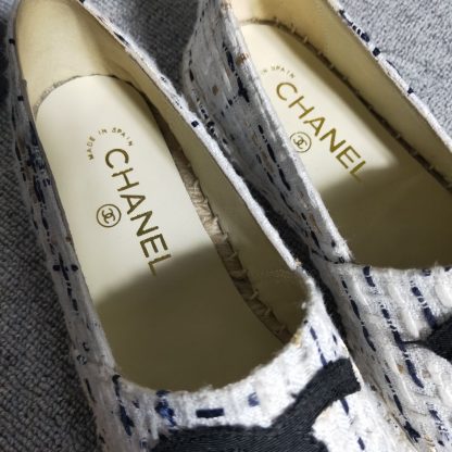 Chanel White Stripe Numb Casual Shoes - Image 5